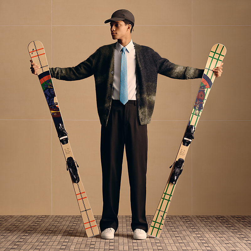 HERMES テディ Mosaique du Faubourg tie - Blue | Hermès Mainland China